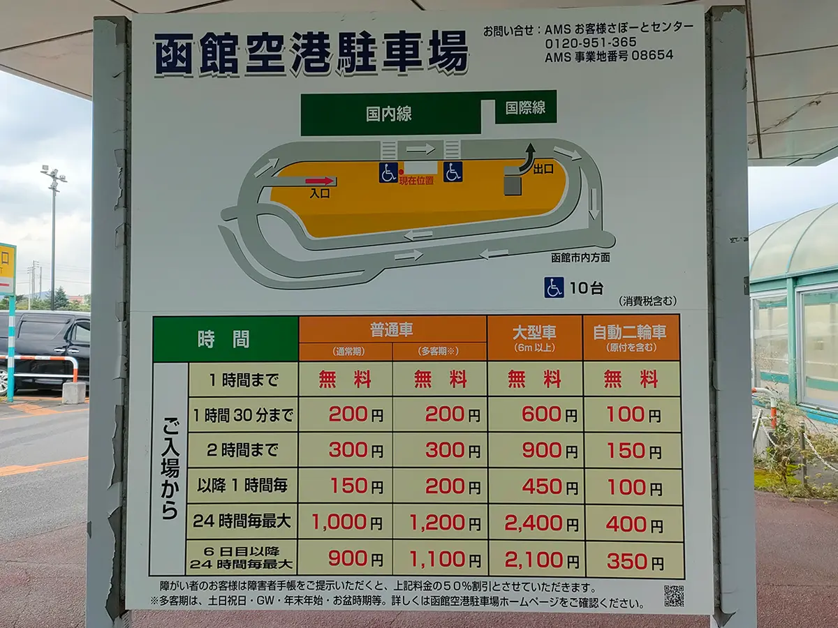 函館空港 駐車場